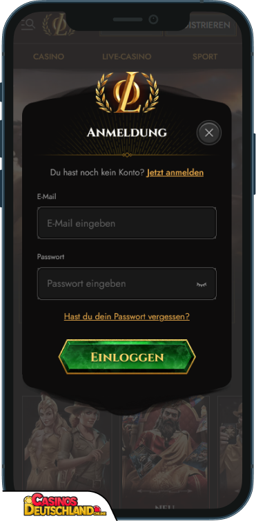 Legiano Casino Anmeldung