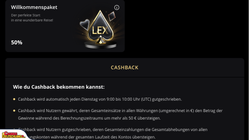 Lex Casino bonus