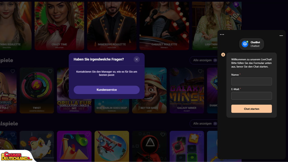 Liraspin Casino Unterstützung