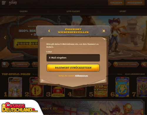 Lizaro Casino Problem beim Einloggen