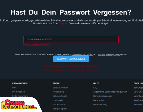 Loki Casino Problem beim Einloggen