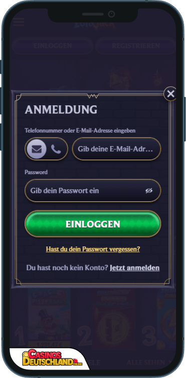 LolaJack Casino Anmeldung