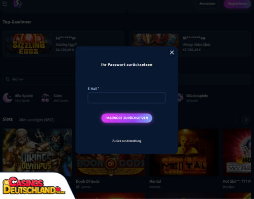 Lunarspins Casino Problem beim Einloggen