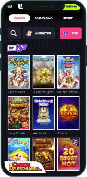 Lunubet Casino Mobile app
