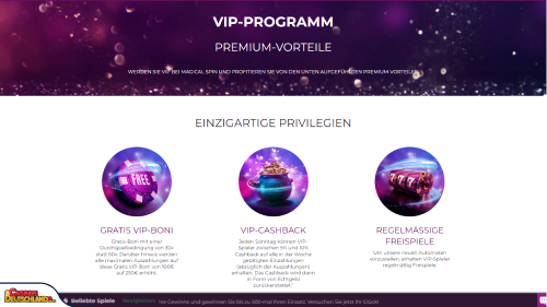Magical Spin Casino vip program
