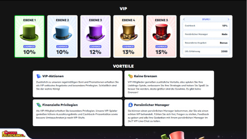 MegaRich Casino vip program