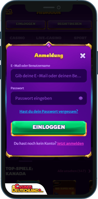 Midarion Casino Anmeldung