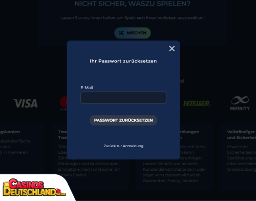 Moana Casino Problem beim Einloggen