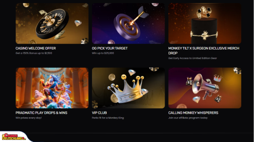 Monkey Tilt Casino bonus