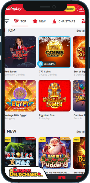 MonoPlay Casino Mobile app