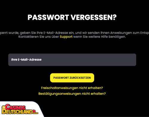 MoonWin Casino Problem beim Einloggen