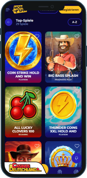 Morospin Casino Mobile app