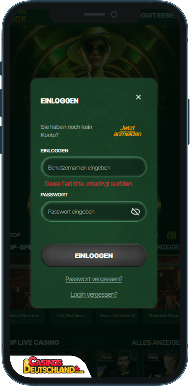 MyLuck Casino Anmeldung