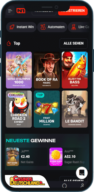 N1Bet Casino Mobile app