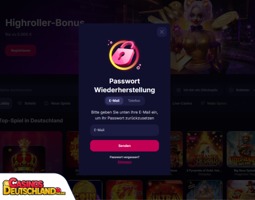 NV Casino Problem beim Einloggen