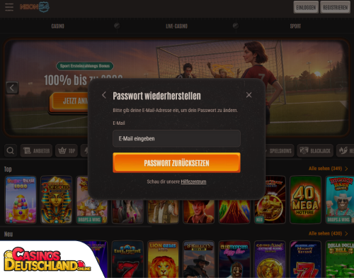 Neon54 Casino Problem beim Einloggen