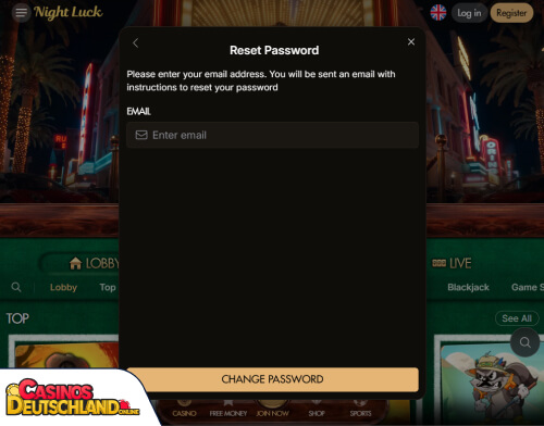 Night Luck Casino Problem beim Einloggen