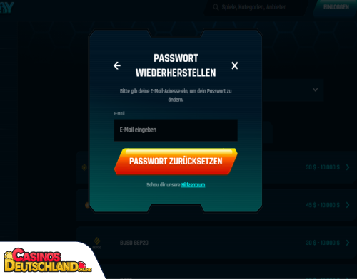 Ninlay Casino Problem beim Einloggen
