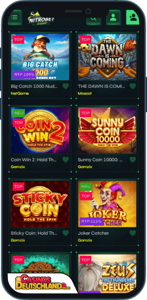 Nitrobet Casino Mobile app