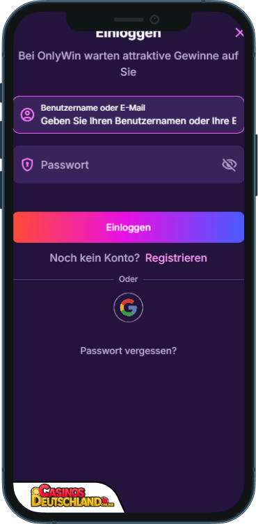 Only Win Casino Anmeldung