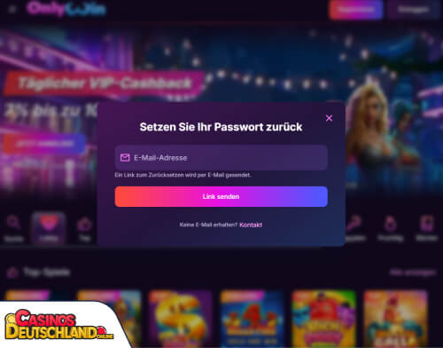 Only Win Casino Problem beim Einloggen