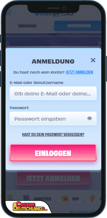 OnlySpins Casino Anmeldung