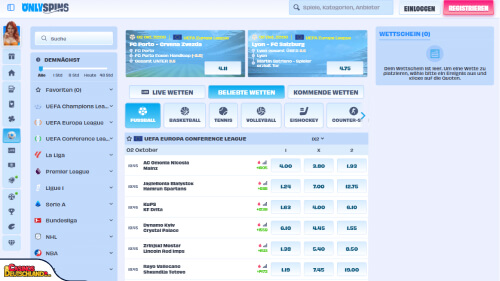 OnlySpins Casino Sport
