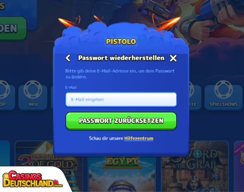 Pistolo Casino Problem beim Einloggen
