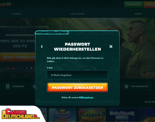 Playio Casino Problem beim Einloggen