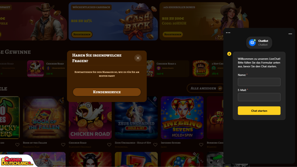 Playjonny Casino Unterstützung