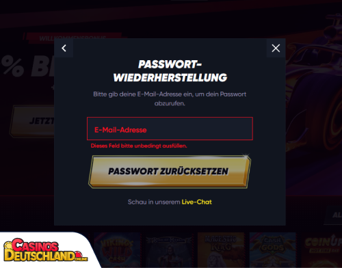 QuickWin Casino Problem beim Einloggen
