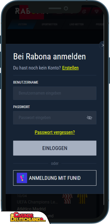 Rabona Casino Anmeldung