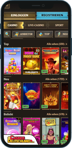Realz Casino Mobile app