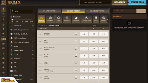 Realz Casino Sport