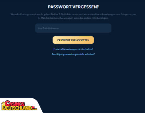 Revery Casino Problem beim Einloggen
