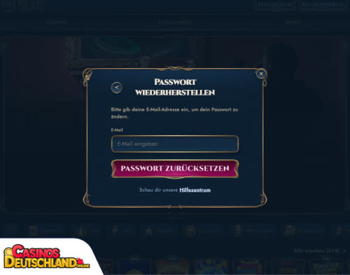 Rich Royal Casino Problem beim Einloggen
