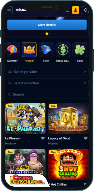 RioAce Bet Casino Mobile app