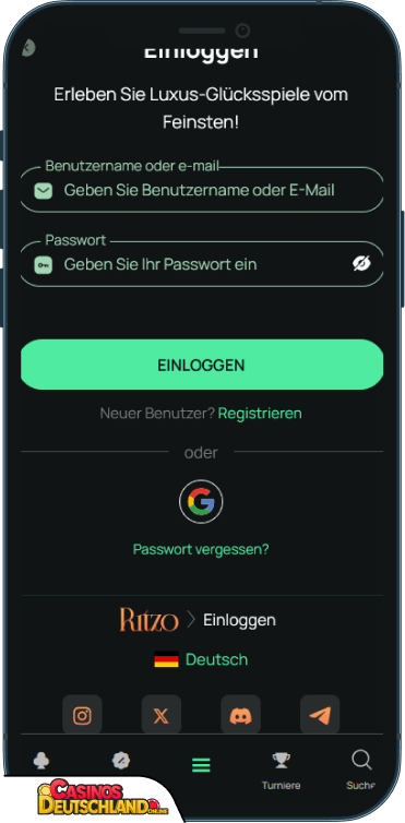 Ritzo Casino Anmeldung