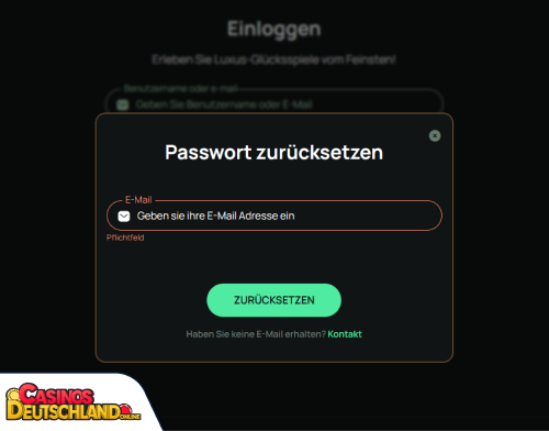 Ritzo Casino Problem beim Einloggen