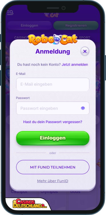 Robocat Casino Anmeldung