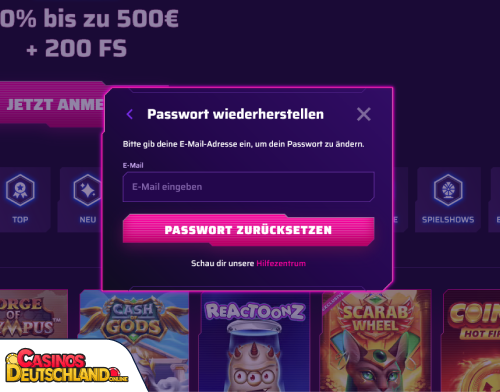RobyCasino Casino Problem beim Einloggen