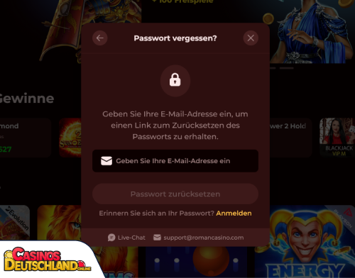 Roman Casino Problem beim Einloggen