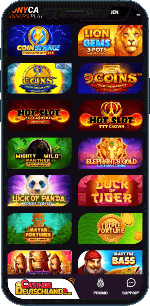 RonyCasino Mobile app