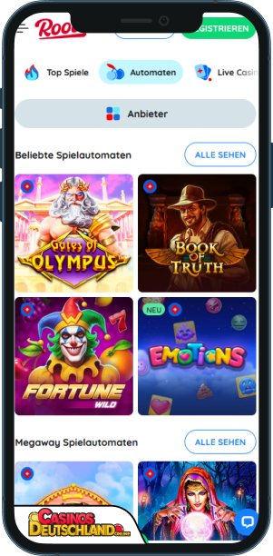 Rooli Casino Mobile app