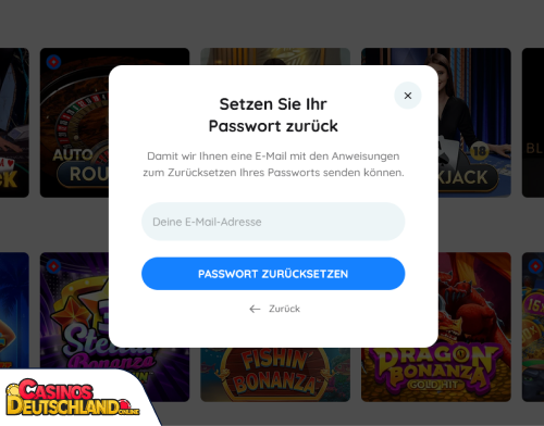 Rooli Casino Problem beim Einloggen