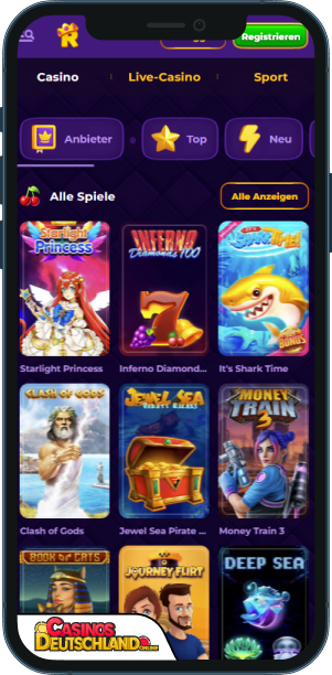 RoyalGame Casino Mobile app