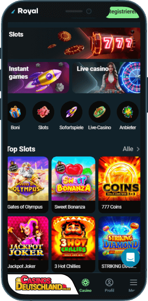 RoyalSea Casino Mobile app