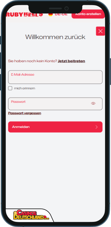 Ruby Reels Casino Anmeldung