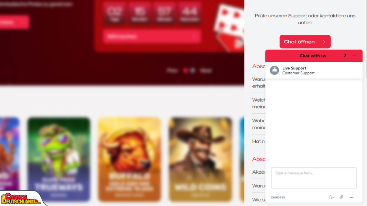 Ruby Reels Casino Unterstützung
