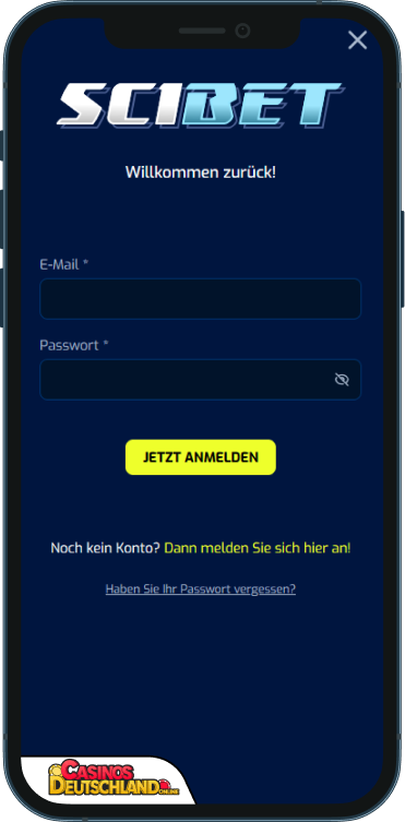 SciBet Casino Anmeldung